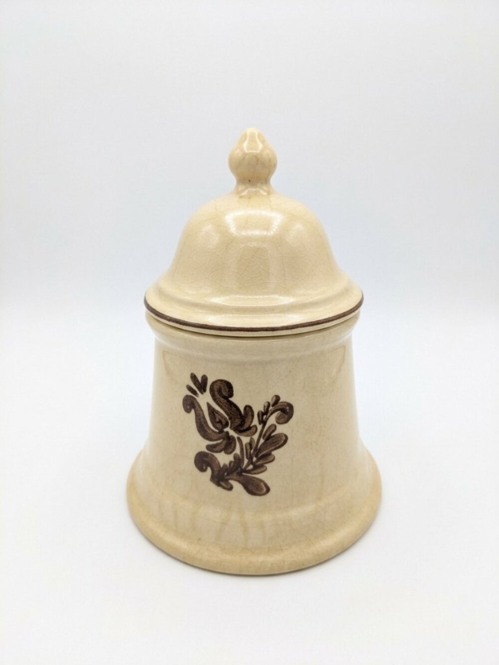Pfaltzgraff Village Small Lidded Stoneware Jam Jar Canister Vintage Kitchen